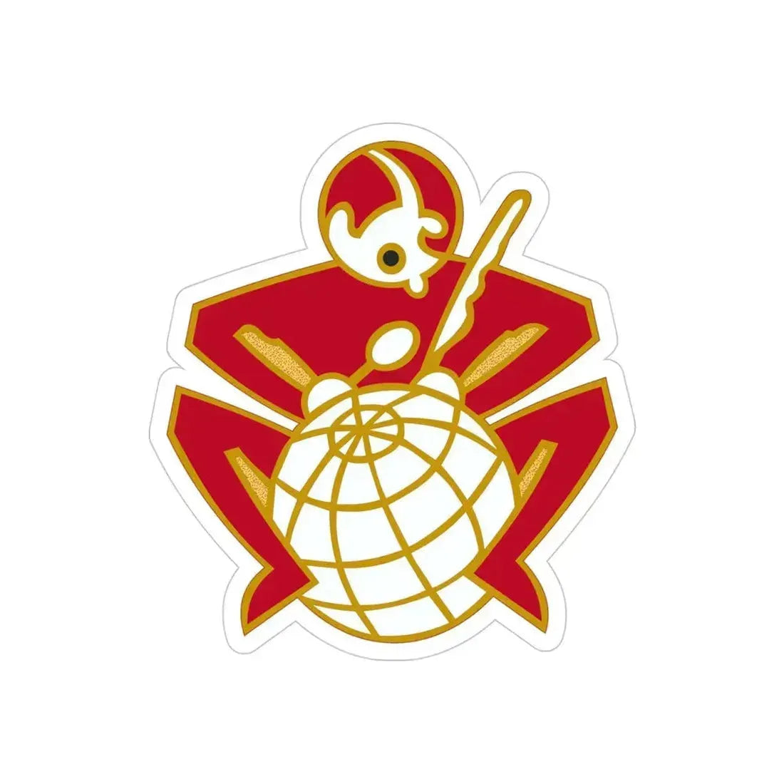 64 Engineer Battalion (U.S. Army) REVERSE PRINT Transparent Die-Cut STICKER 4 Inch Die-Cut Transparent - The Sticker Space