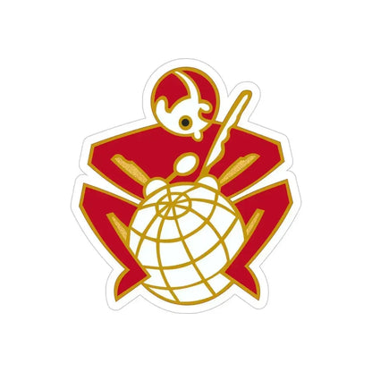 64 Engineer Battalion (U.S. Army) REVERSE PRINT Transparent Die-Cut STICKER 5 Inch Die-Cut Transparent - The Sticker Space