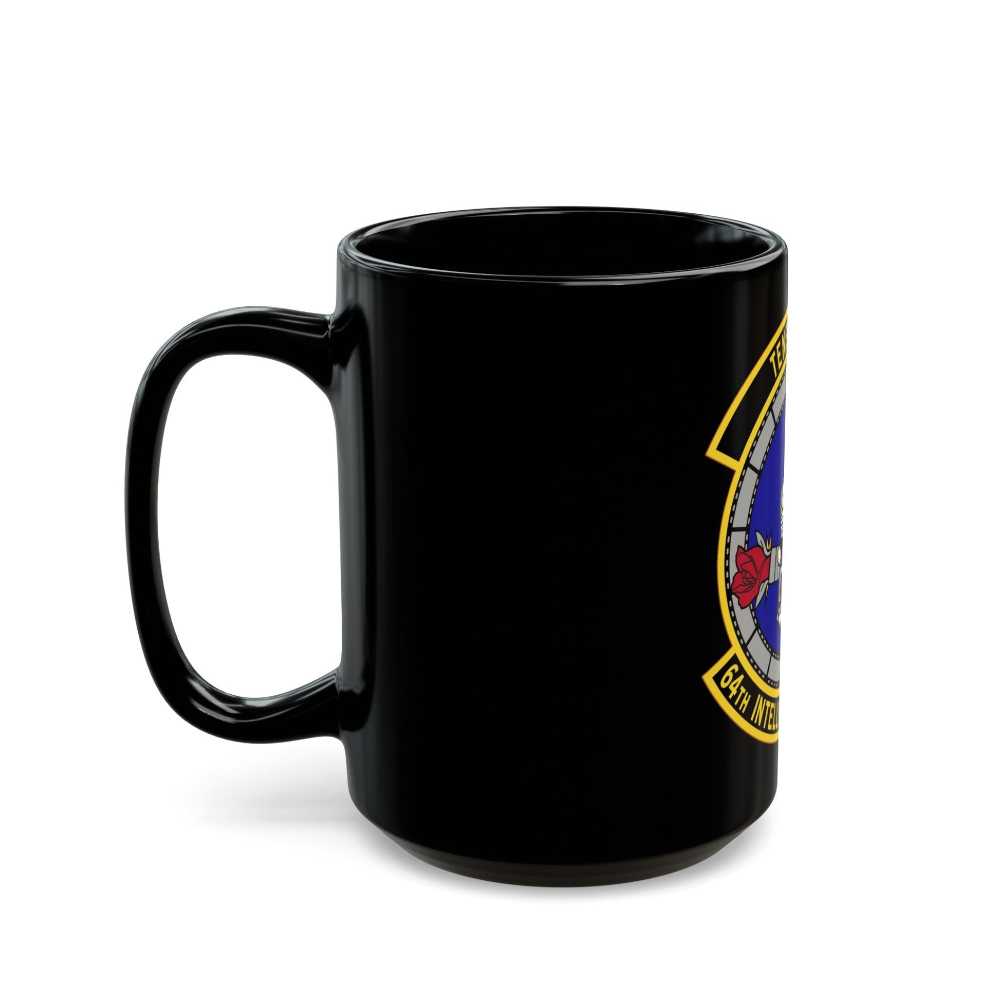 64 Intelligence Squadron AFRC (U.S. Air Force) Black Coffee Mug-The Sticker Space