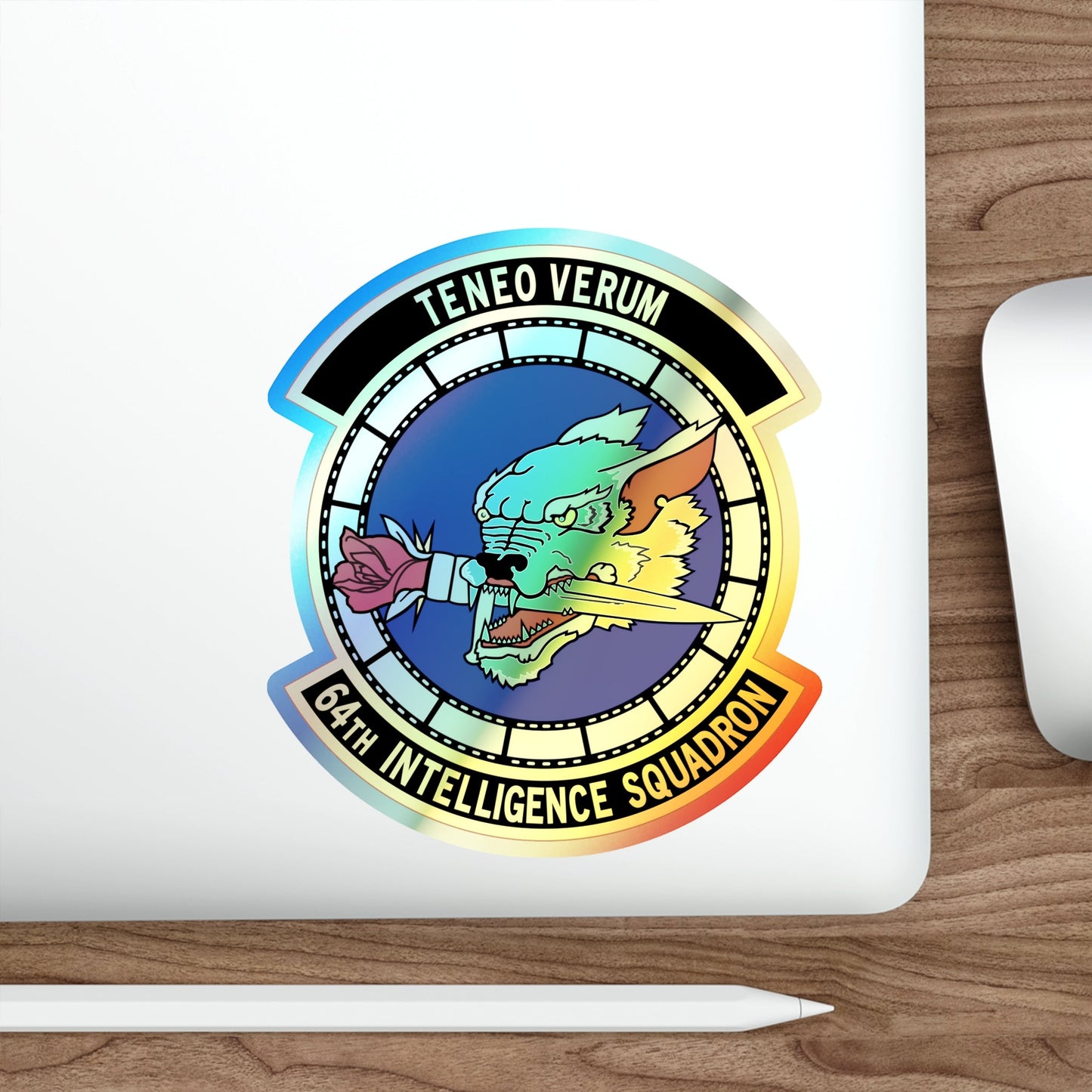 64 Intelligence Squadron AFRC (U.S. Air Force) Holographic STICKER Die-Cut Vinyl Decal-The Sticker Space