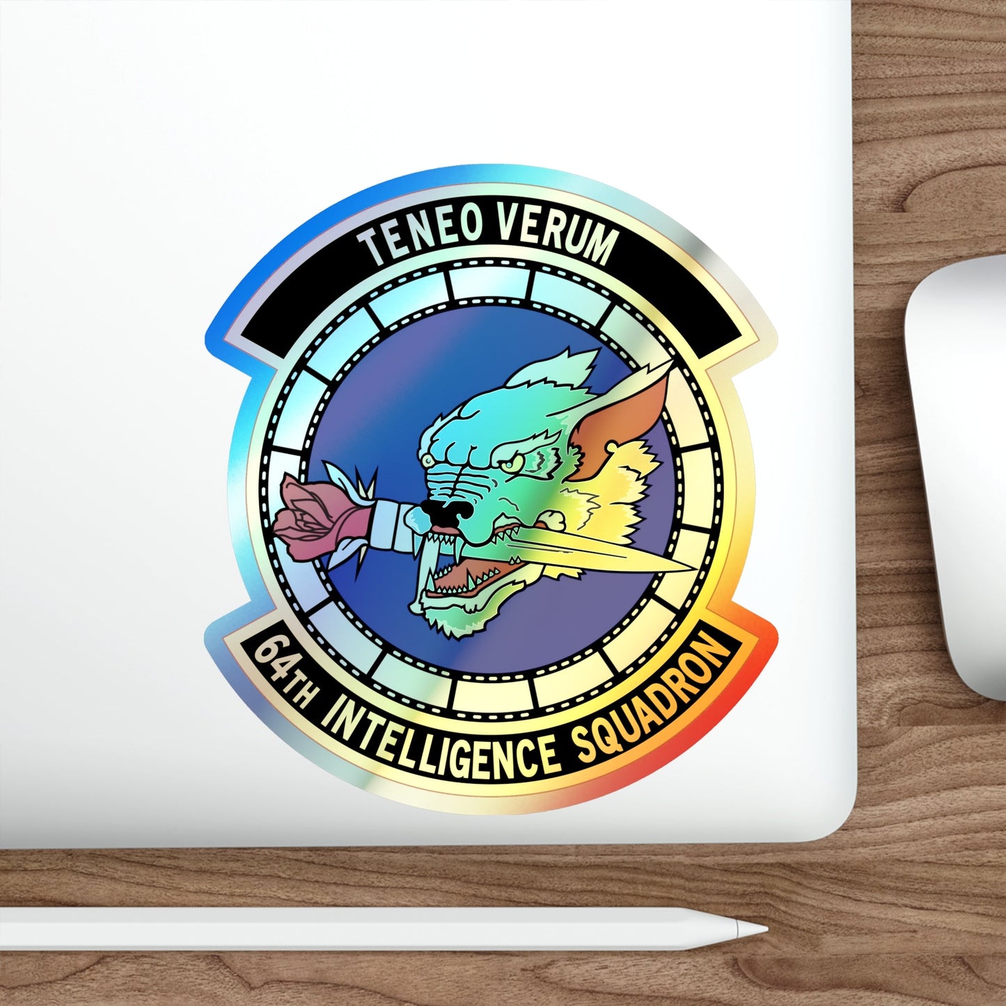 64 Intelligence Squadron AFRC (U.S. Air Force) Holographic STICKER Die-Cut Vinyl Decal-The Sticker Space