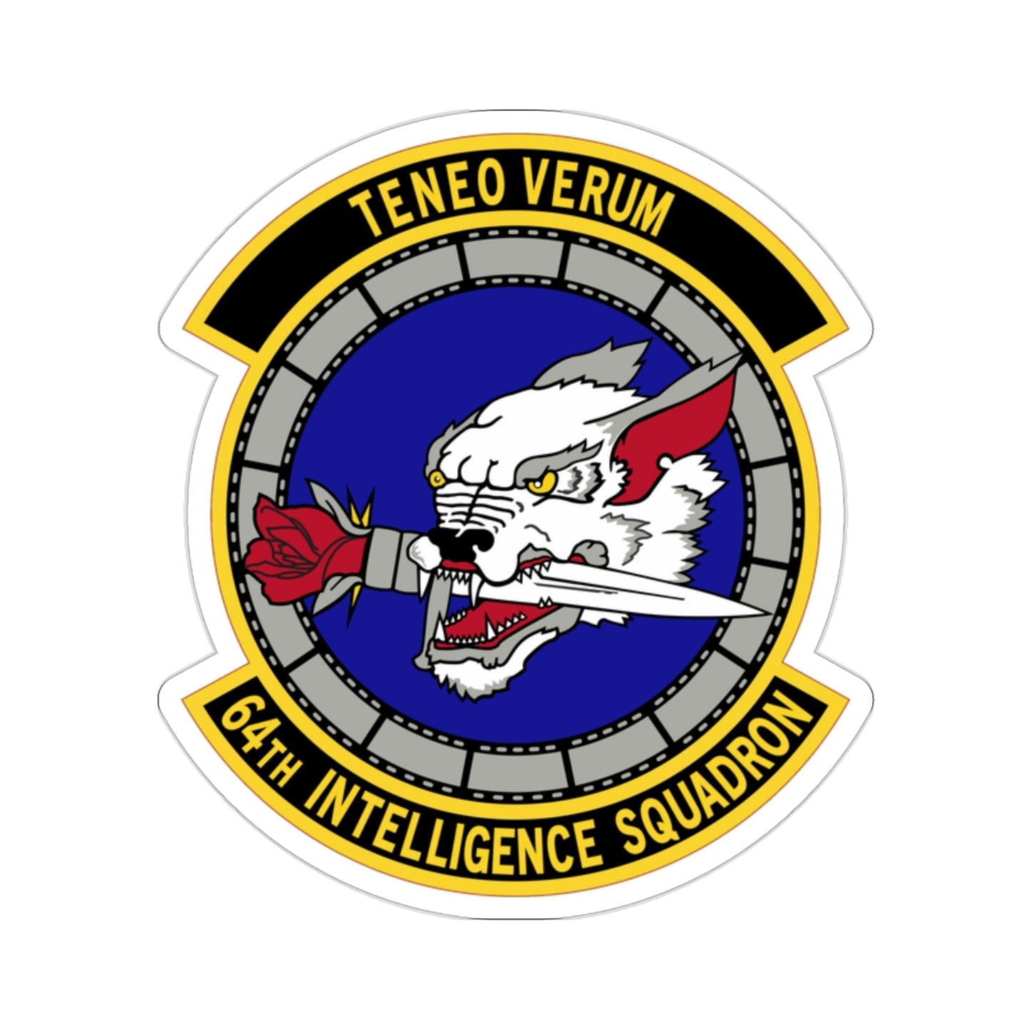 64 Intelligence Squadron AFRC (U.S. Air Force) STICKER Vinyl Die-Cut Decal-2 Inch-The Sticker Space