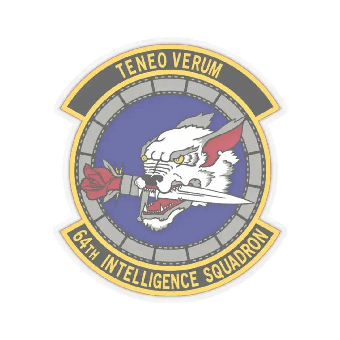 64 Intelligence Squadron AFRC (U.S. Air Force) STICKER Vinyl Kiss-Cut Decal 2 Inch Transparent - The Sticker Space