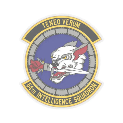 64 Intelligence Squadron AFRC (U.S. Air Force) STICKER Vinyl Kiss-Cut Decal 2 Inch Transparent - The Sticker Space
