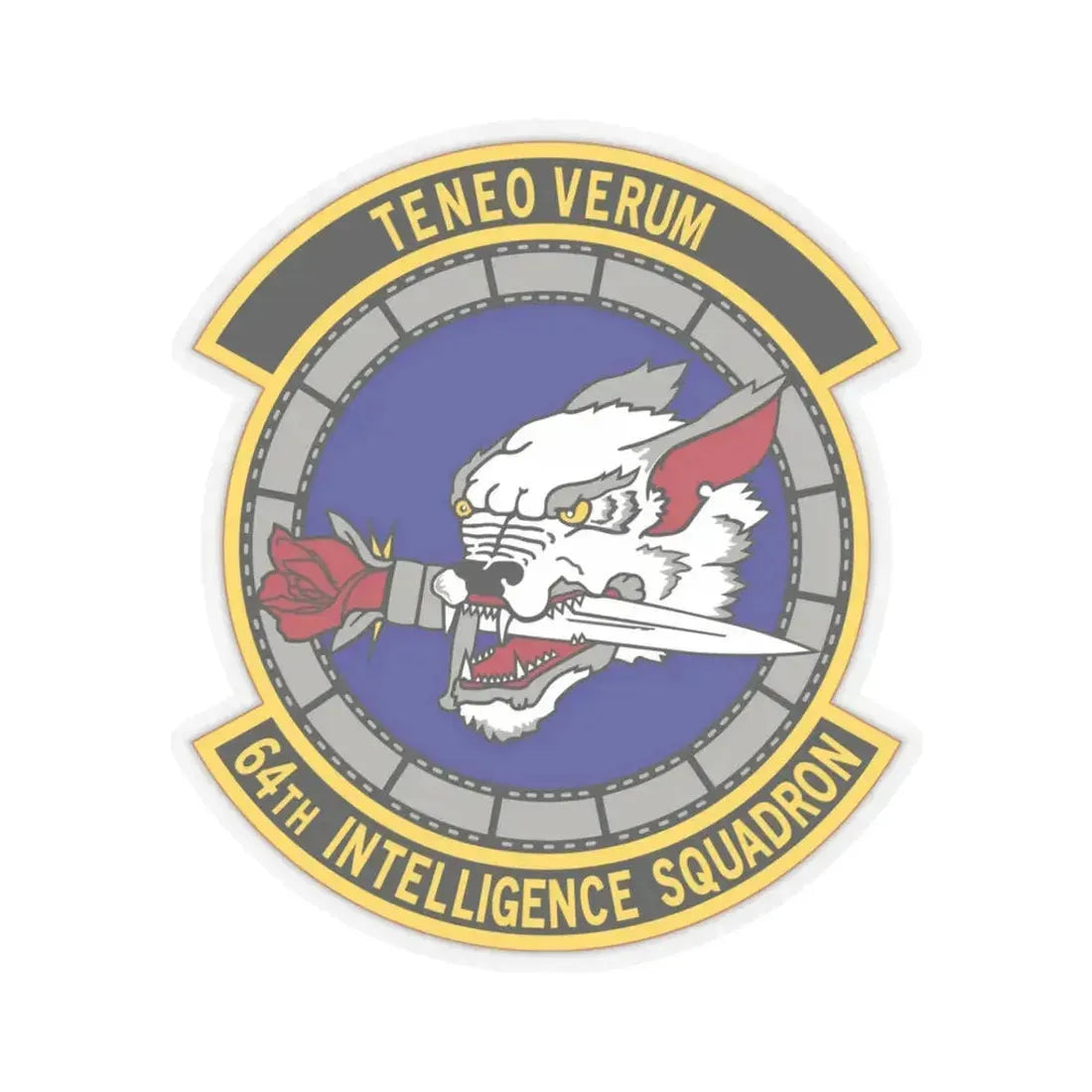 64 Intelligence Squadron AFRC (U.S. Air Force) STICKER Vinyl Kiss-Cut Decal 3 Inch Transparent - The Sticker Space