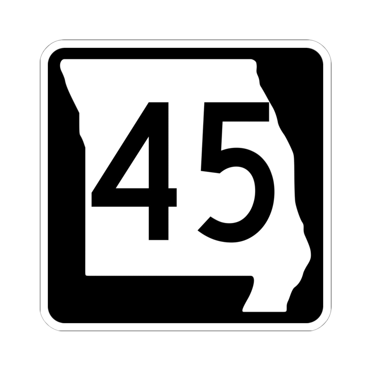 MO-45 (Missouri) (Road Sign) STICKER Vinyl Kiss-Cut Decal