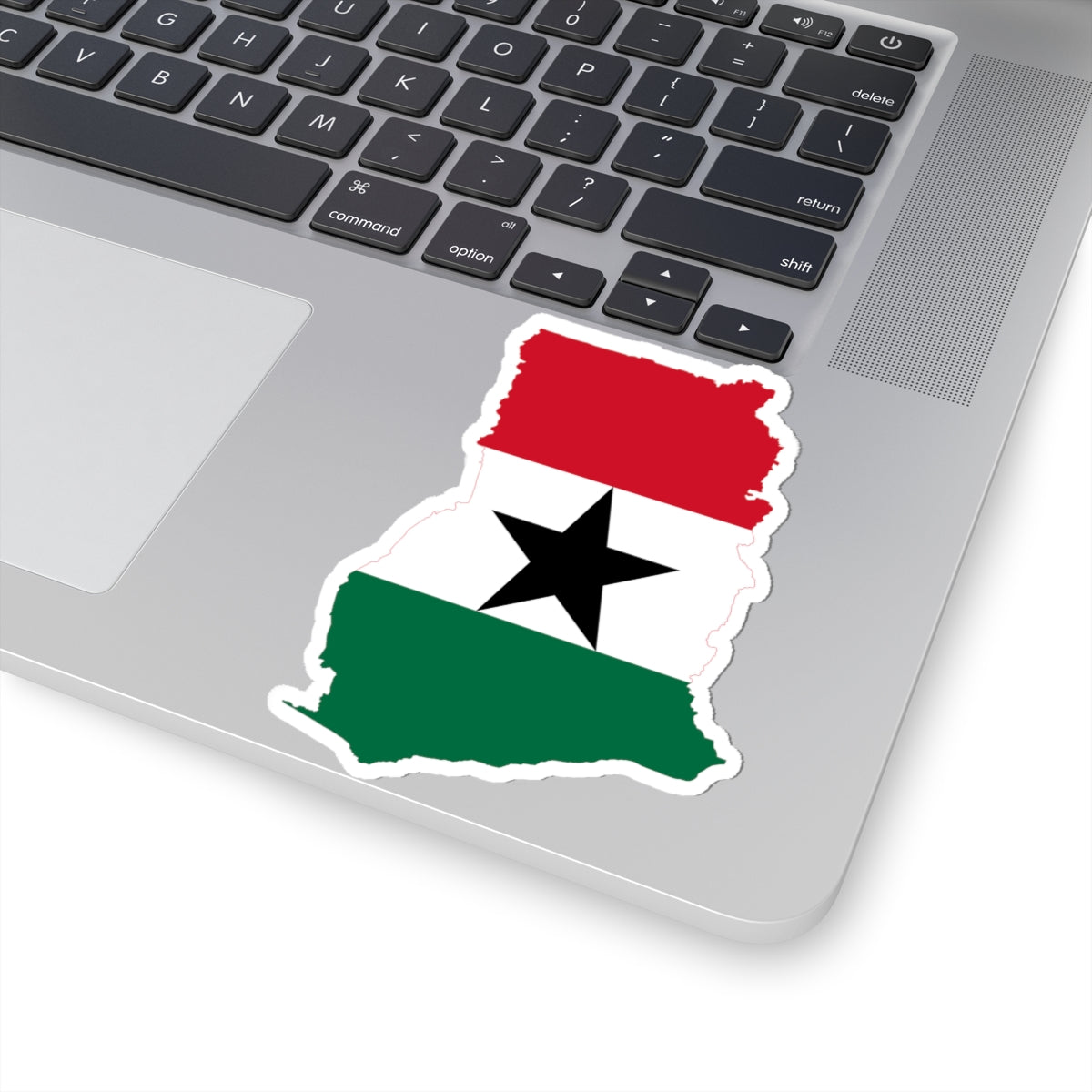 Flag map of Ghana 1964-1966 (Ghana) STICKER Vinyl Kiss-Cut Decal