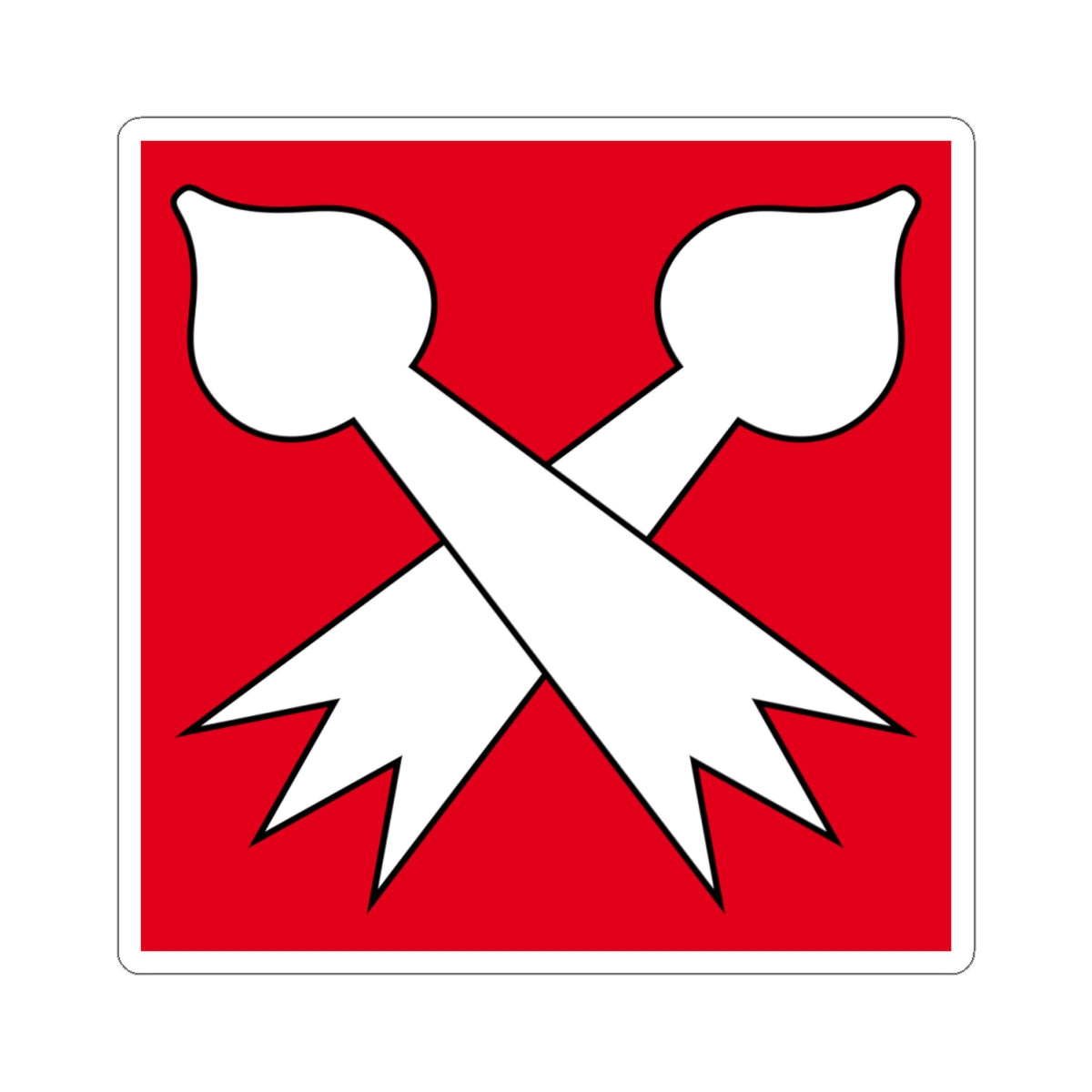 CHE Bottmingen Flag (Switzerland) STICKER Vinyl Kiss-Cut Decal