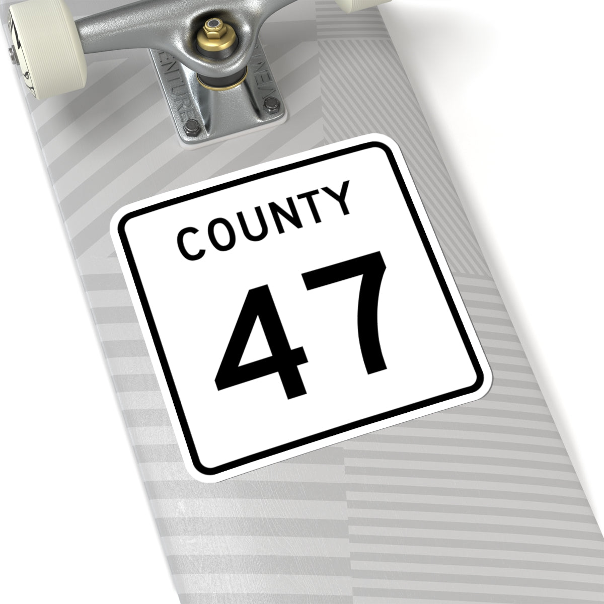 County 47 square (Minnesota) (Road Sign) STICKER Vinyl Kiss-Cut Decal
