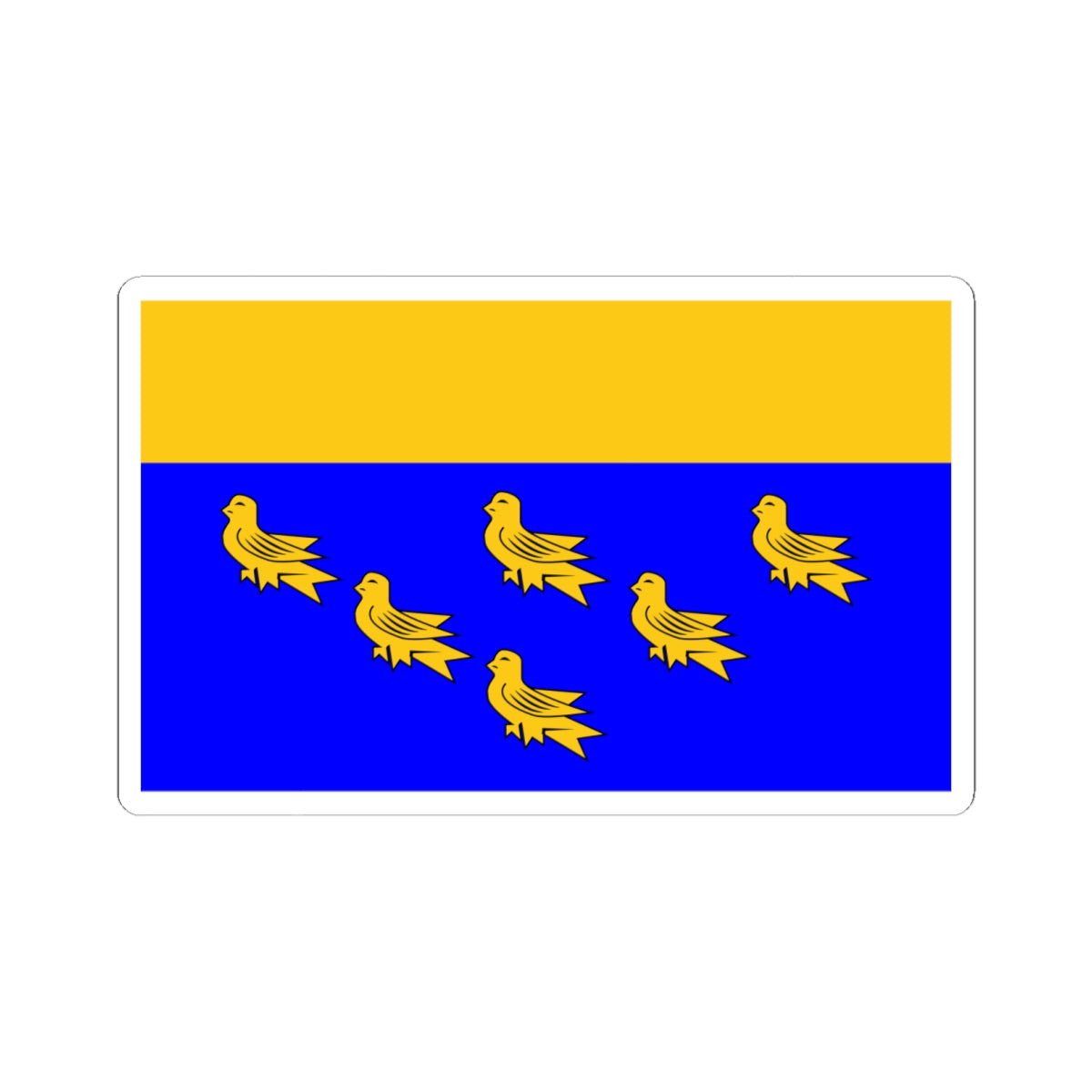 Flag of West Sussex (England) STICKER Vinyl Kiss-Cut Decal