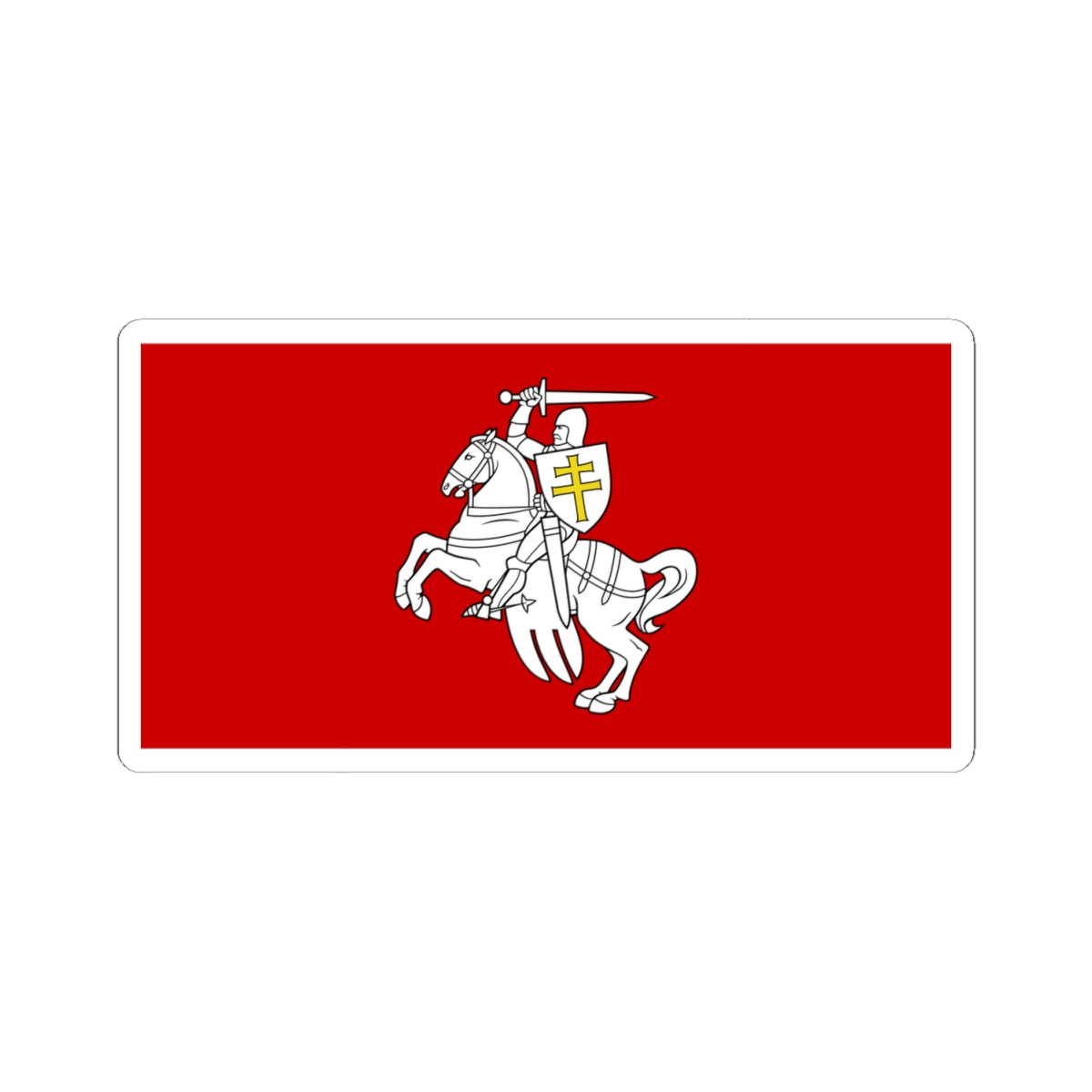 Banner of arms of Belarus 1991-1995 2-1 (Belarus) (Coat of Arms) STICKER Vinyl Kiss-Cut Decal