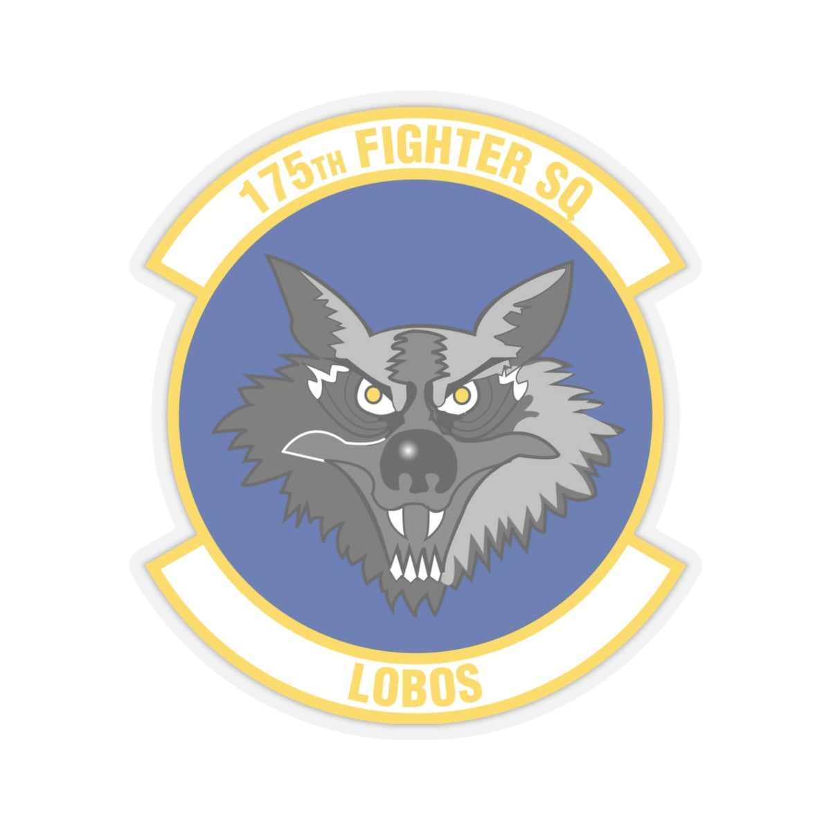 175 Fighter Squadron (U.S. Air Force) STICKER Vinyl Kiss-Cut Decal-4" × 4"-Transparent-The Sticker Space