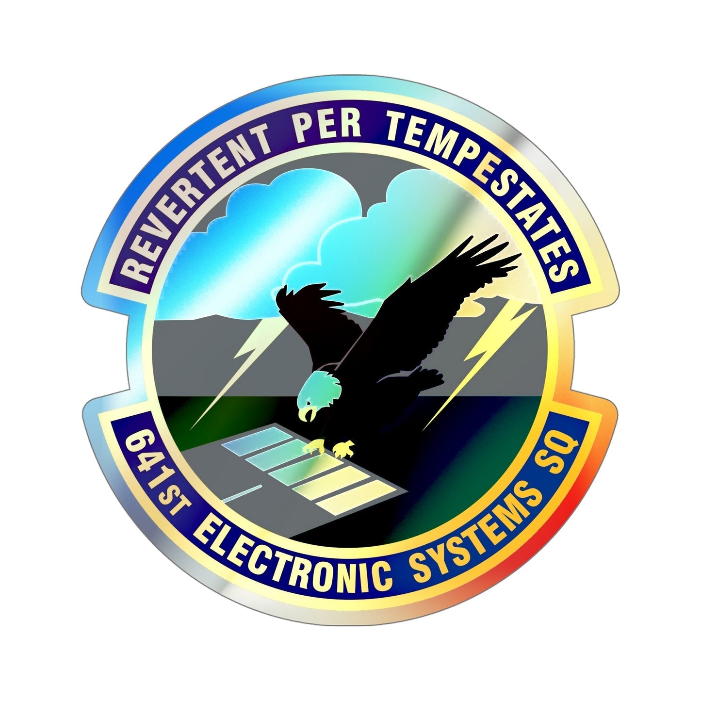 641st Electronic Systems Squadron (U.S. Air Force) Holographic STICKER Die-Cut Vinyl Decal-6 Inch-The Sticker Space