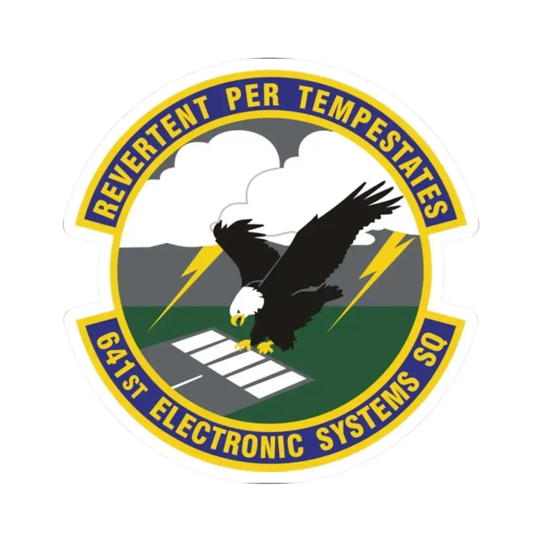 641st Electronic Systems Squadron (U.S. Air Force) STICKER Vinyl Kiss-Cut Decal 2 Inch White - The Sticker Space