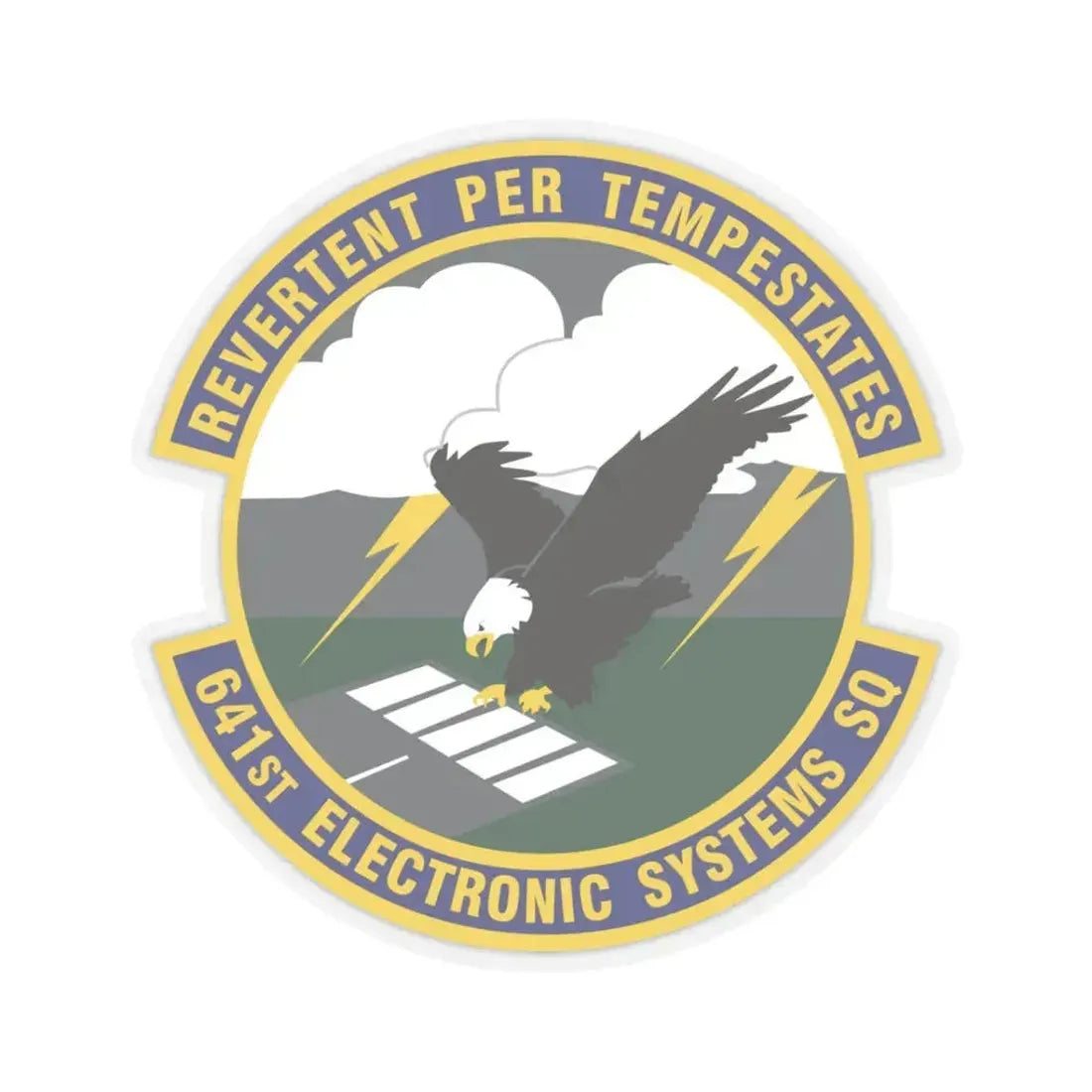 641st Electronic Systems Squadron (U.S. Air Force) STICKER Vinyl Kiss-Cut Decal 3 Inch Transparent - The Sticker Space