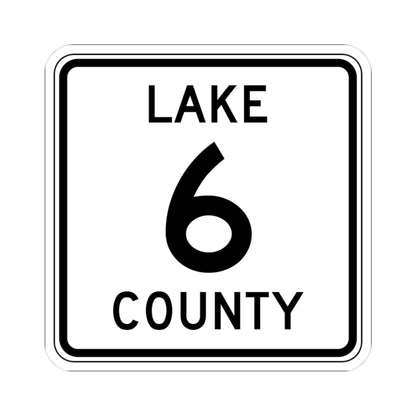 Lake County Route 6 MN (Minnesota) (Road Sign) STICKER Vinyl Kiss-Cut Decal