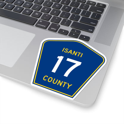 Isanti County 17 MN (Minnesota) (Road Sign) STICKER Vinyl Kiss-Cut Decal