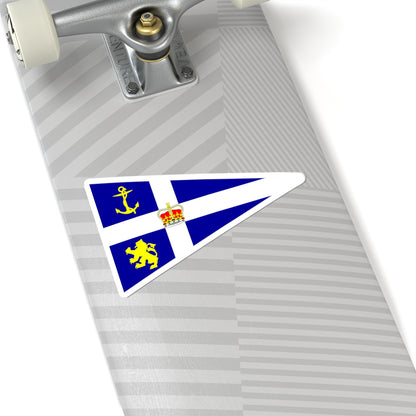 Burgee of royal northern  clyde yc (Scotland) STICKER Vinyl Kiss-Cut Decal