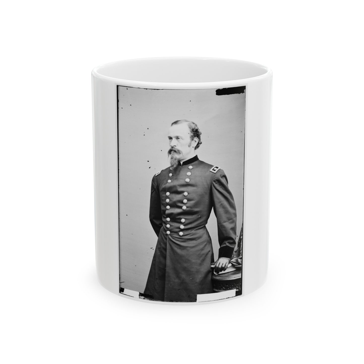 Portrait Of Maj. Gen. (As Of May 6, 1865) James H. Wilson, Officer Of The Federal Army (U.S. Civil War) White Coffee Mug