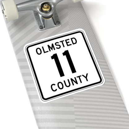 Olmsted County Route 11 (Minnesota) (Road Sign) STICKER Vinyl Kiss-Cut Decal