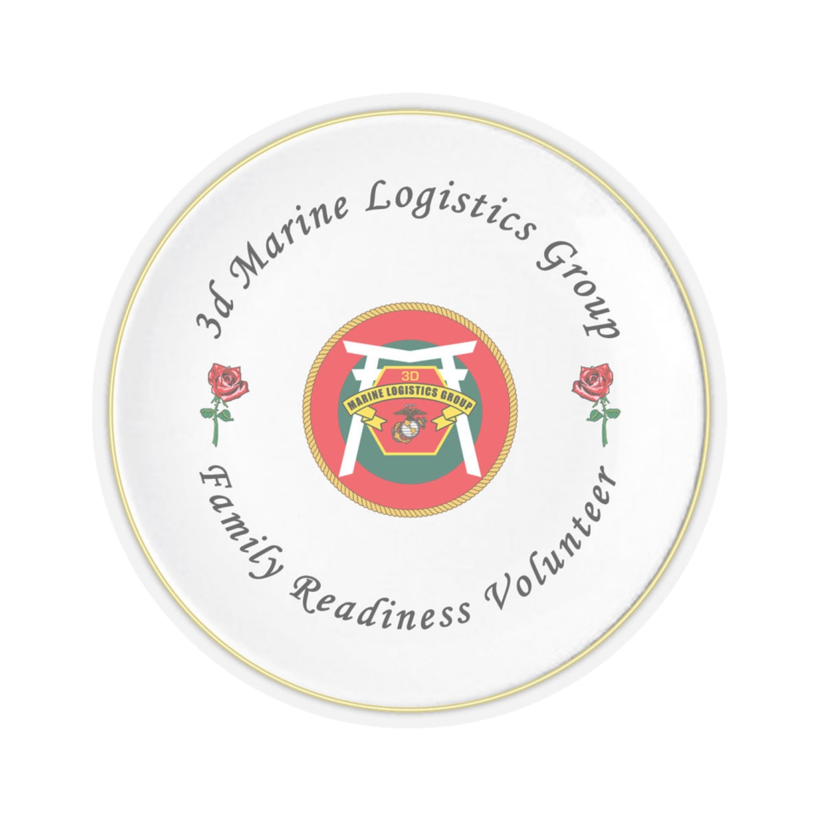 3d Marines Logistics Group Family Readiness Volunteer (USMC) STICKER Vinyl Kiss-Cut Decal