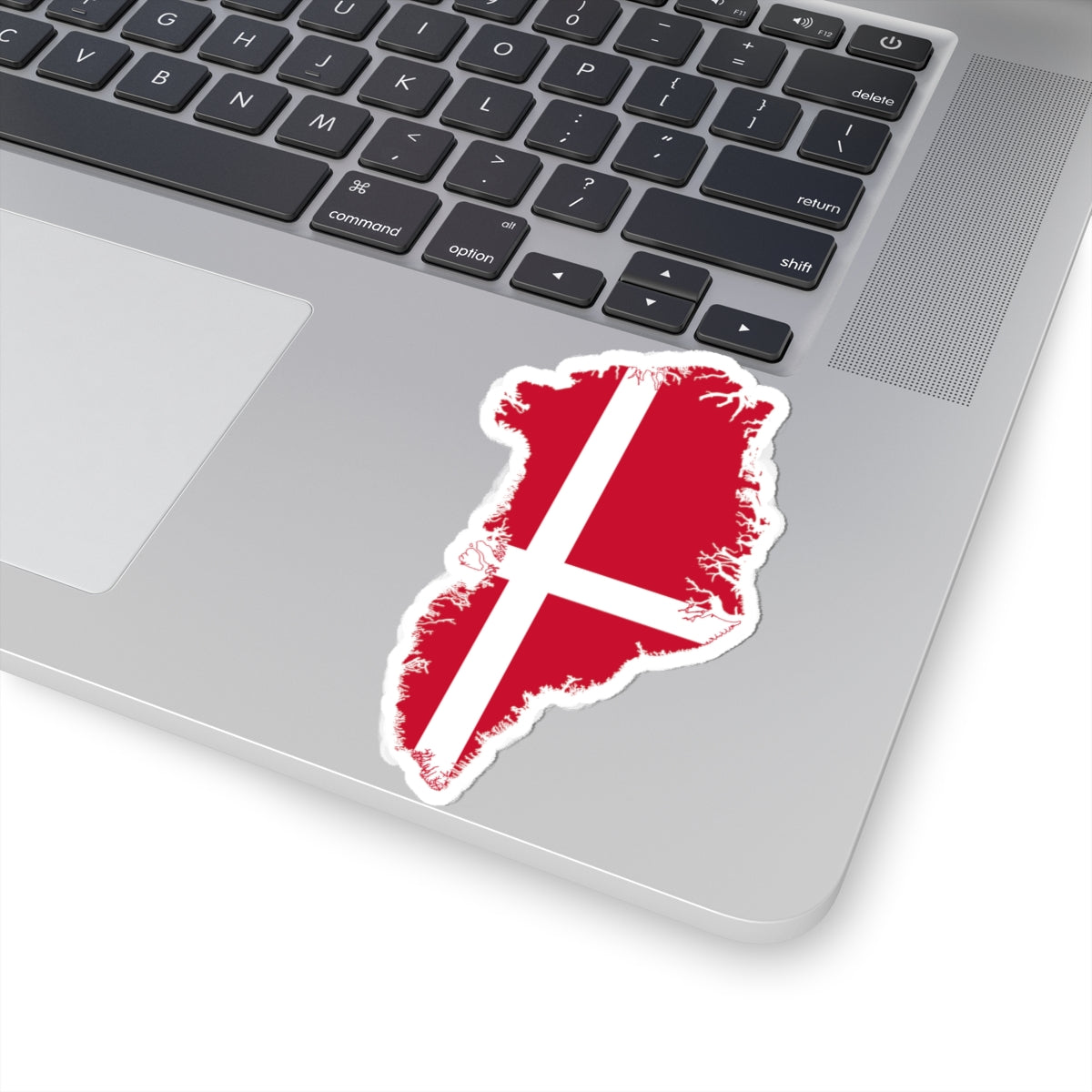 Flag map of Greenland Denmark (Denmark) STICKER Vinyl Kiss-Cut Decal