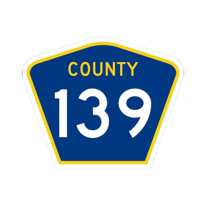 County 139 MN (Minnesota) (Road Sign) STICKER Vinyl Kiss-Cut Decal