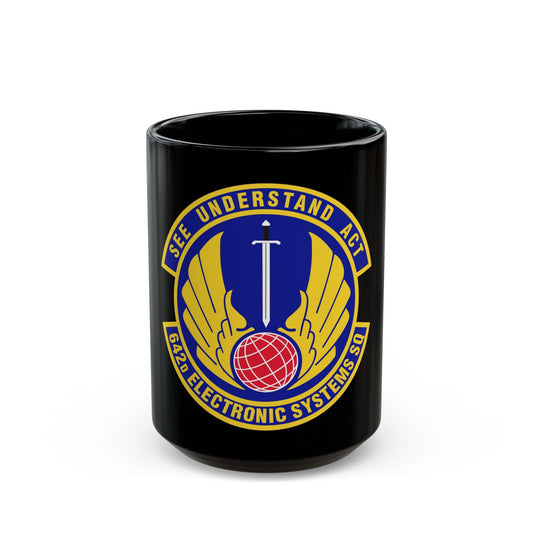 642d Electronic Systems Squadron (U.S. Air Force) Black Coffee Mug-15oz-The Sticker Space