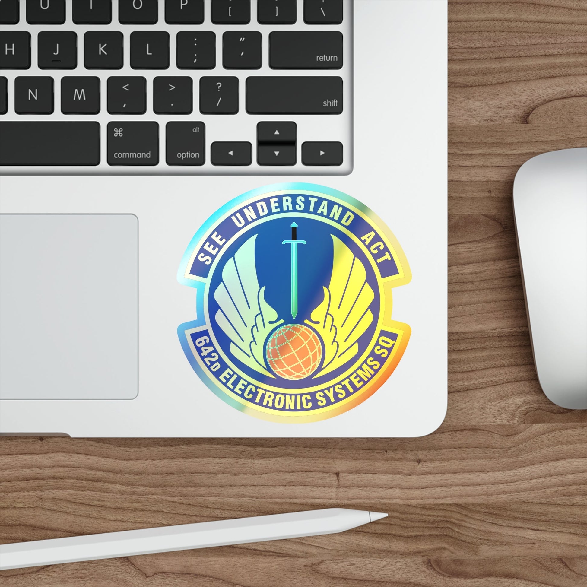 642d Electronic Systems Squadron (U.S. Air Force) Holographic STICKER Die-Cut Vinyl Decal-The Sticker Space