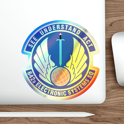 642d Electronic Systems Squadron (U.S. Air Force) Holographic STICKER Die-Cut Vinyl Decal-The Sticker Space