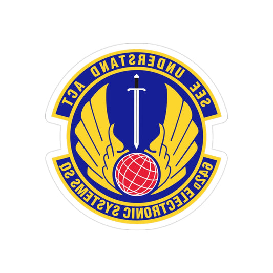 642d Electronic Systems Squadron (U.S. Air Force) REVERSE PRINT Transparent STICKER-2 Inch-The Sticker Space