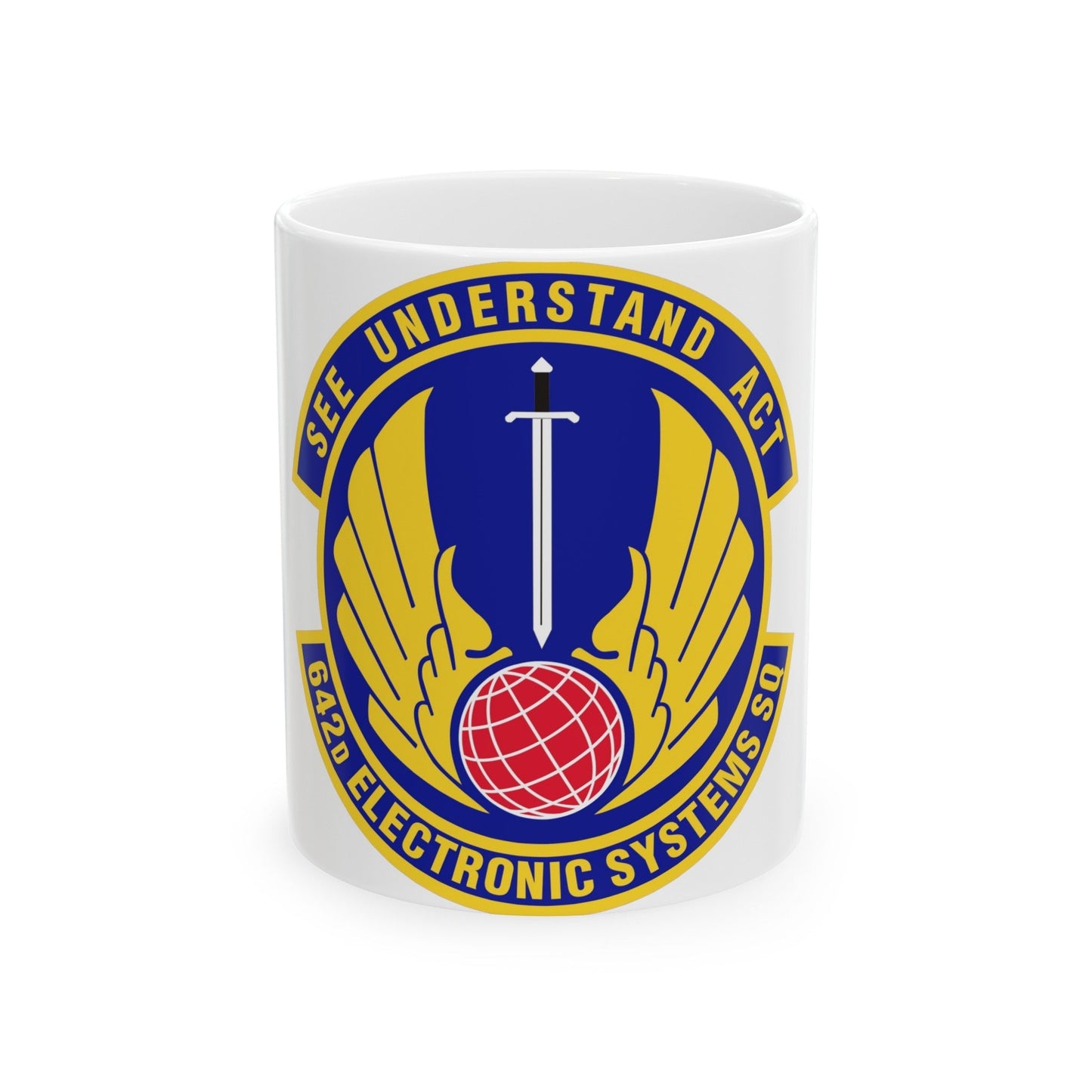 642d Electronic Systems Squadron (U.S. Air Force) White Coffee Mug-11oz-The Sticker Space