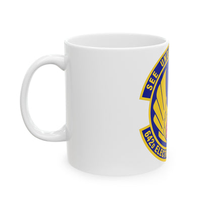 642d Electronic Systems Squadron (U.S. Air Force) White Coffee Mug-The Sticker Space