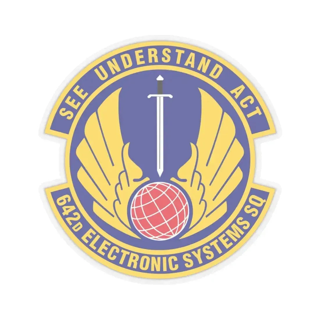 642d Electronic Systems Squadron (U.S. Air Force) STICKER Vinyl Kiss-Cut Decal 3 Inch Transparent - The Sticker Space