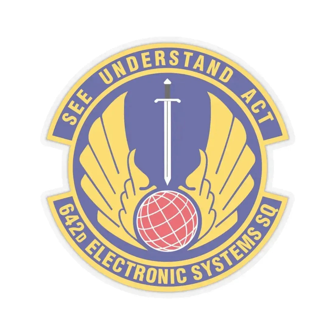 642d Electronic Systems Squadron (U.S. Air Force) STICKER Vinyl Kiss-Cut Decal 6 Inch Transparent - The Sticker Space