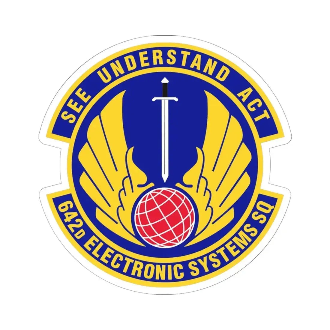 642d Electronic Systems Squadron (U.S. Air Force) STICKER Vinyl Kiss-Cut Decal 6 Inch White - The Sticker Space