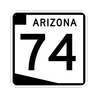 Arizona 74 (Arizona) (Road Sign) STICKER Vinyl Kiss-Cut Decal