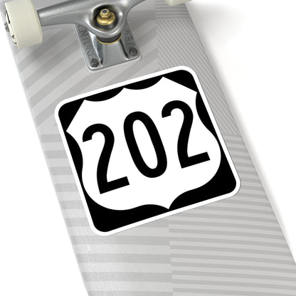 US 202 square (New Hampshire) (Road Sign) STICKER Vinyl Kiss-Cut Decal