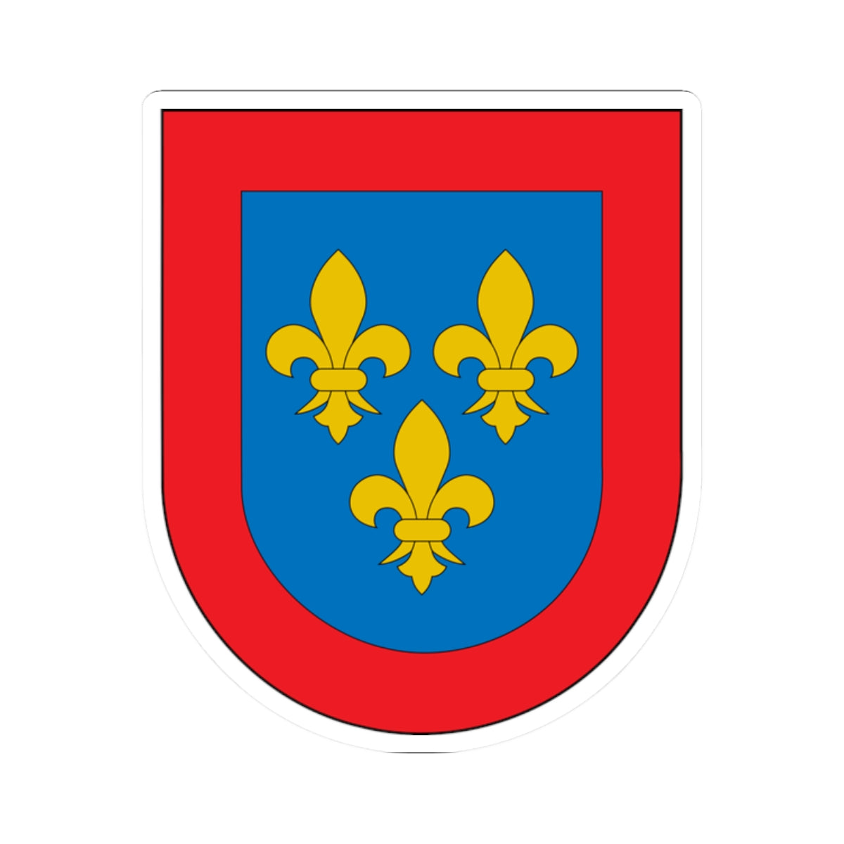 Armas de Borbón-Anjou (Spain) (Coat of Arms) STICKER Vinyl Kiss-Cut Decal
