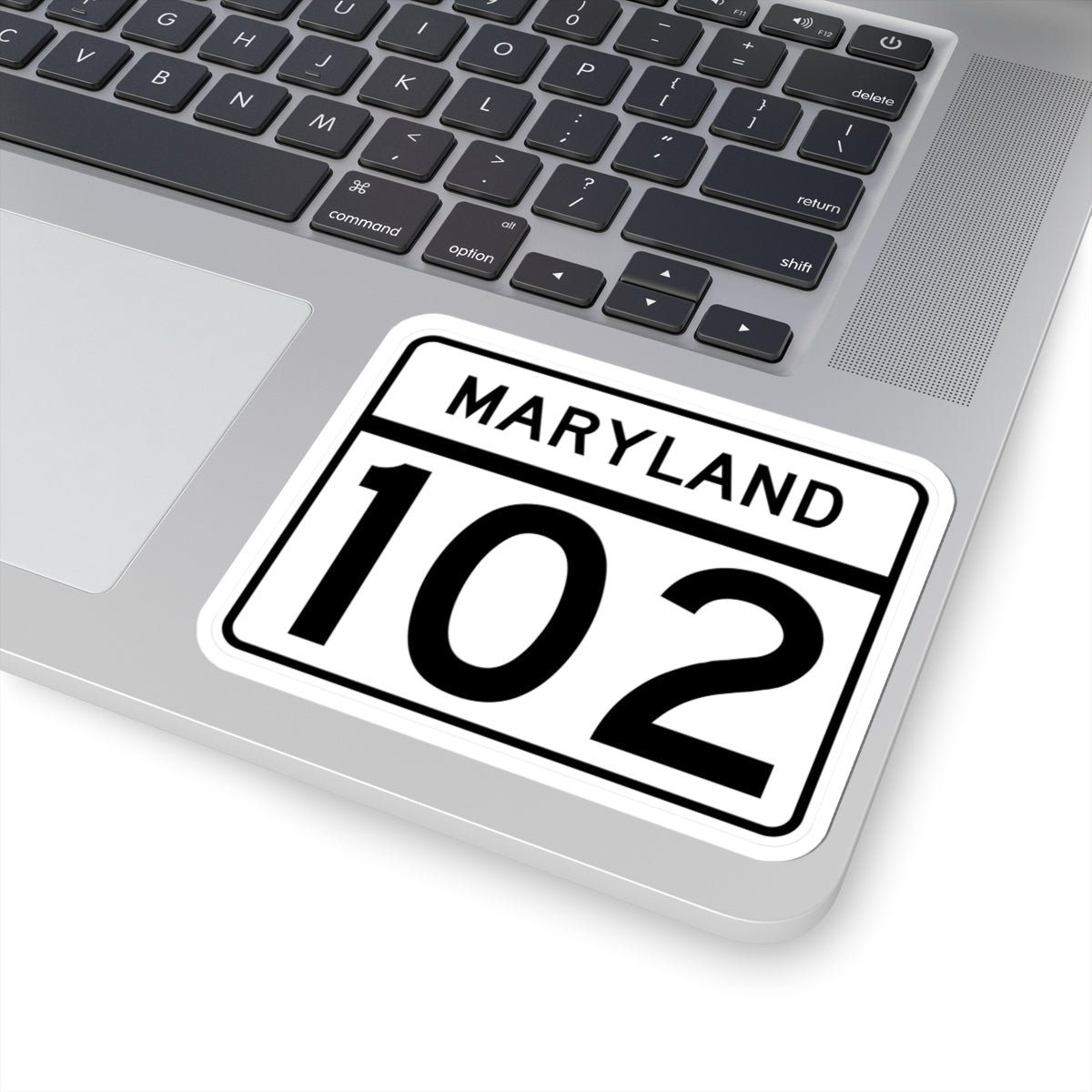 MD Route 102 (Maryland) (Road Sign) STICKER Vinyl Kiss-Cut Decal