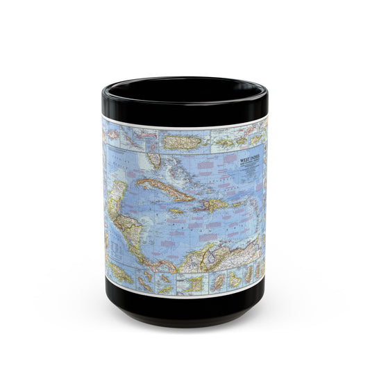 West Indies & Central America (1970) (Map) Black Coffee Mug-15oz-The Sticker Space