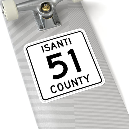 Isanti County 51 MN (Minnesota) (Road Sign) STICKER Vinyl Kiss-Cut Decal
