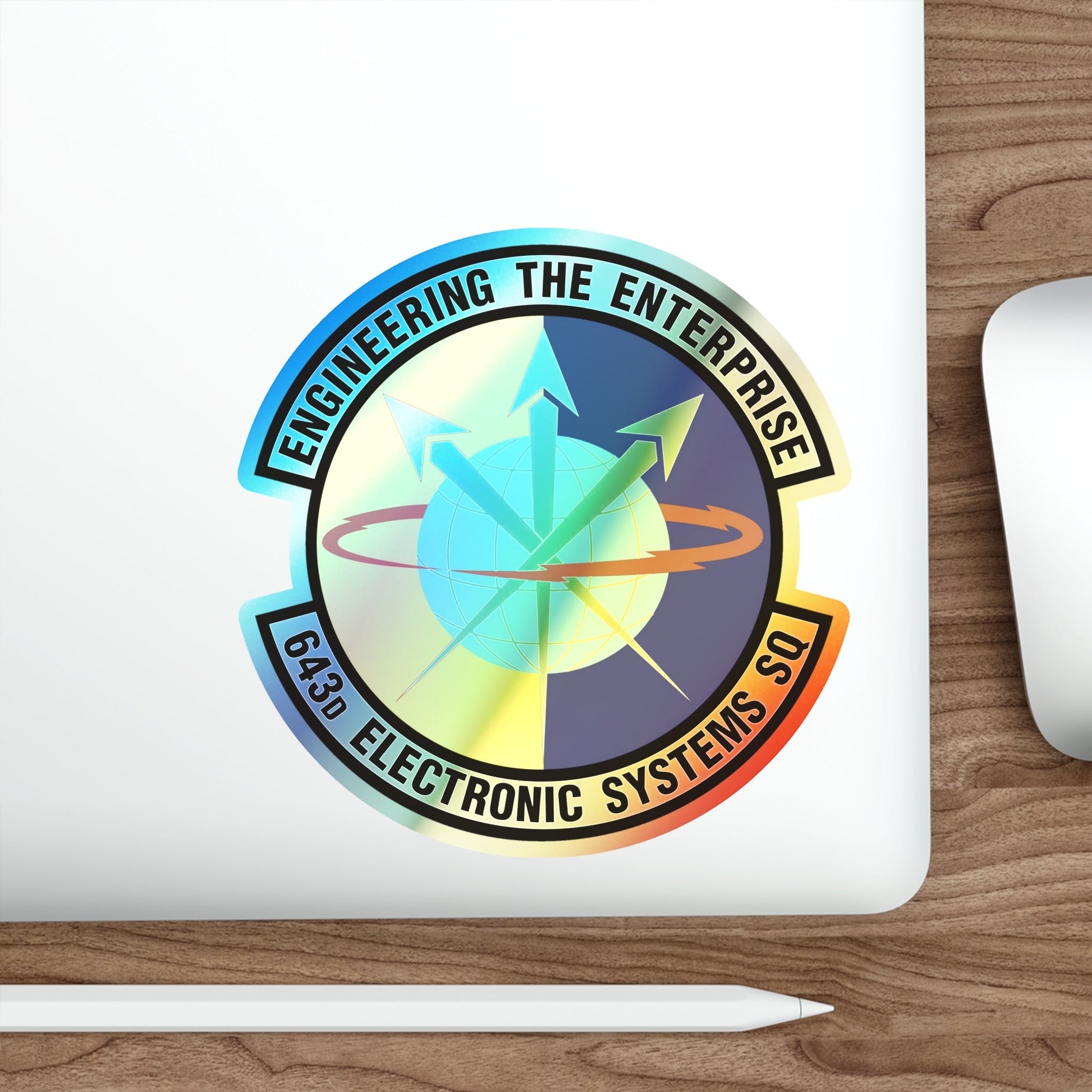 643d Electronic Systems Squadron (U.S. Air Force) Holographic STICKER Die-Cut Vinyl Decal-The Sticker Space