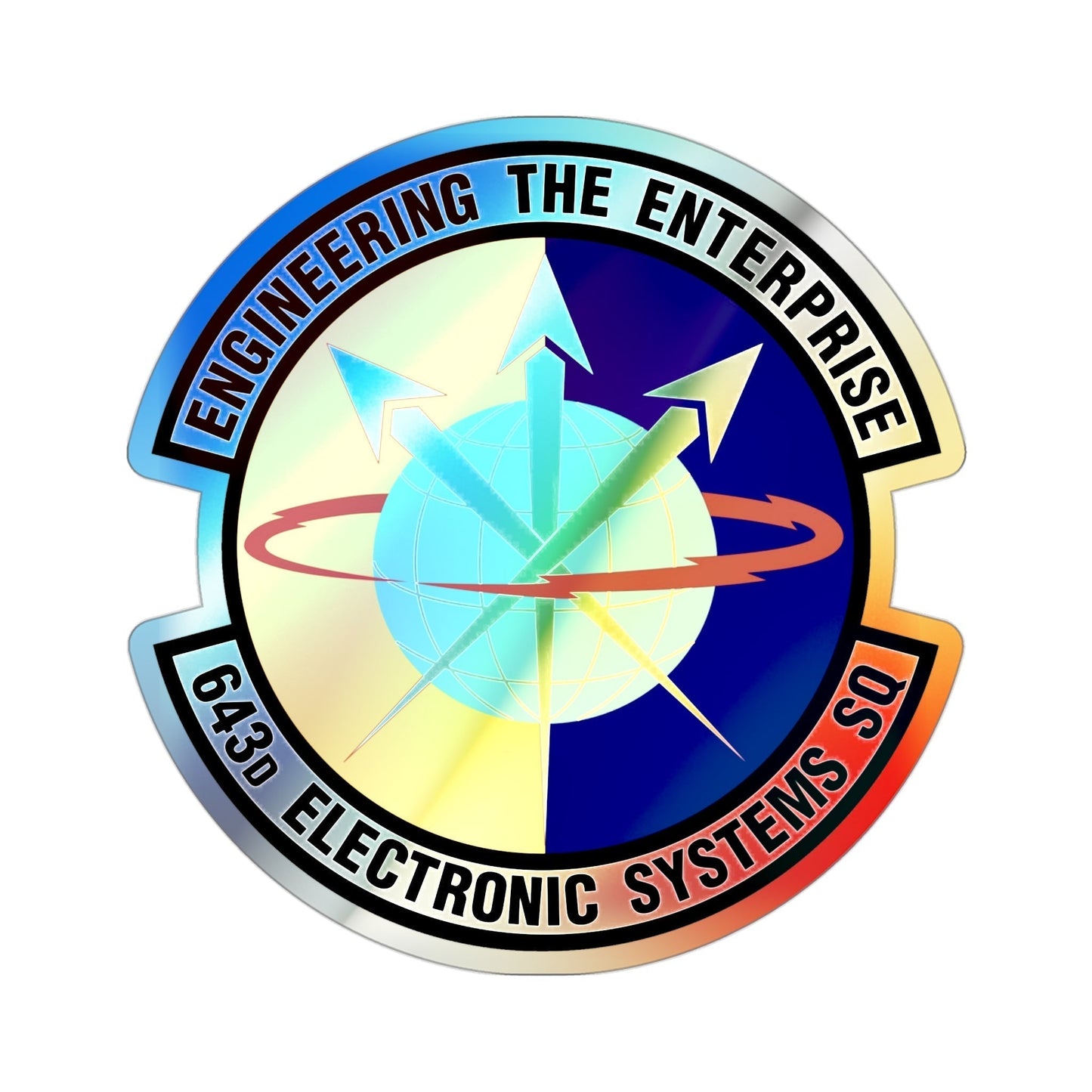 643d Electronic Systems Squadron (U.S. Air Force) Holographic STICKER Die-Cut Vinyl Decal-3 Inch-The Sticker Space