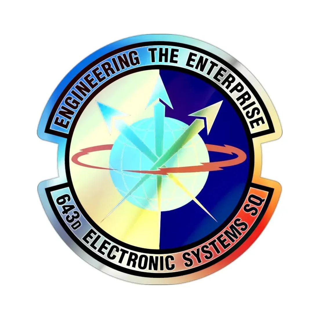 643d Electronic Systems Squadron (U.S. Air Force) Holographic STICKER Die-Cut Vinyl Decal - The Sticker Space