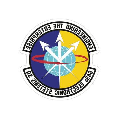 643d Electronic Systems Squadron (U.S. Air Force) REVERSE PRINT Transparent Die-Cut STICKER - The Sticker Space