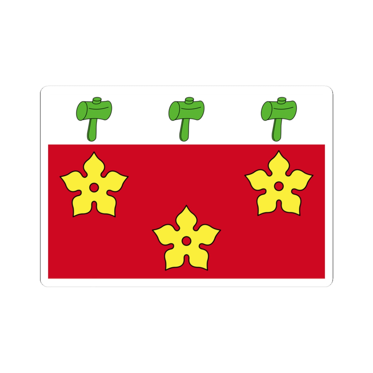 Flag of Alette (France) STICKER Vinyl Kiss-Cut Decal