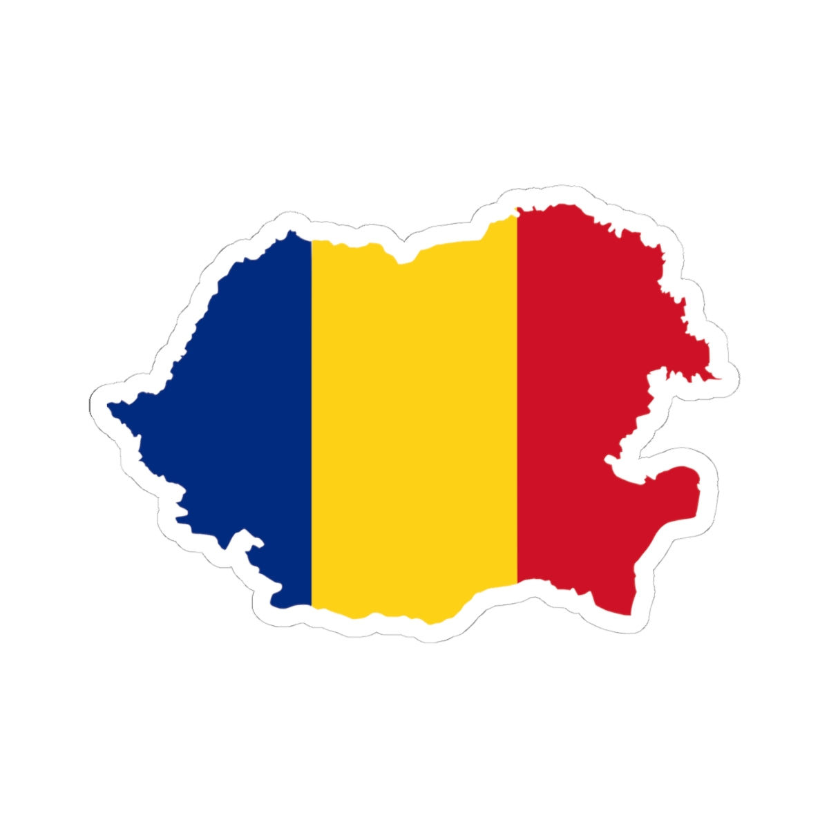 Flag-map of Romania with Moldova (Moldova) STICKER Vinyl Kiss-Cut Decal