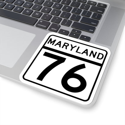 MD Route 76 (Maryland) (Road Sign) STICKER Vinyl Kiss-Cut Decal