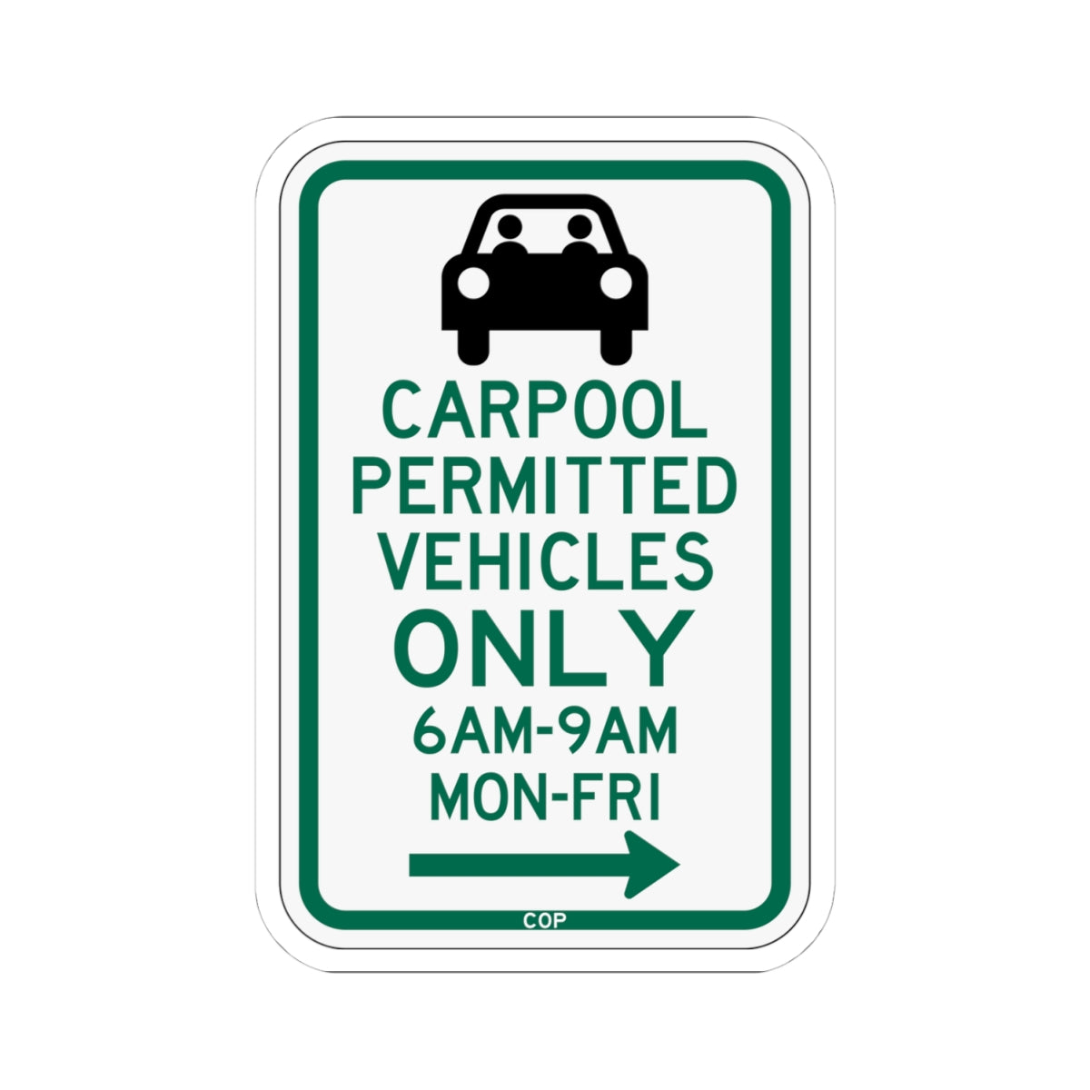 PBOT Road sign P4451R (Oregon) (Road Sign) STICKER Vinyl Kiss-Cut Decal